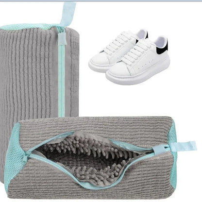 Cleanza Fluffy Fiber Shoe Washing Bag – 360° Deep Cleaning Laundry Bag for Sneakers