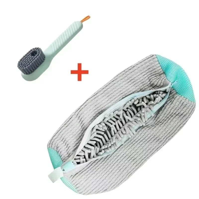 Cleanza Fluffy Fiber Shoe Washing Bag – 360° Deep Cleaning Laundry Bag for Sneakers