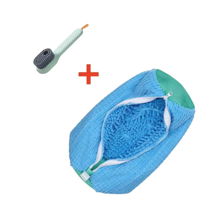 Cleanza Fluffy Fiber Shoe Washing Bag – 360° Deep Cleaning Laundry Bag for Sneakers