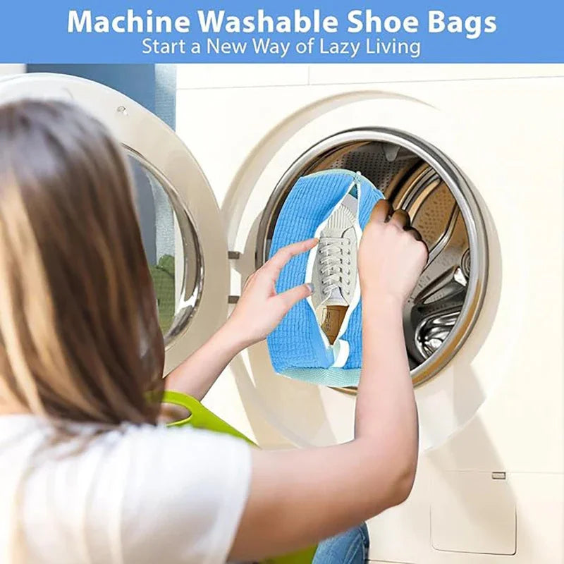 Cleanza Fluffy Fiber Shoe Washing Bag – 360° Deep Cleaning Laundry Bag for Sneakers